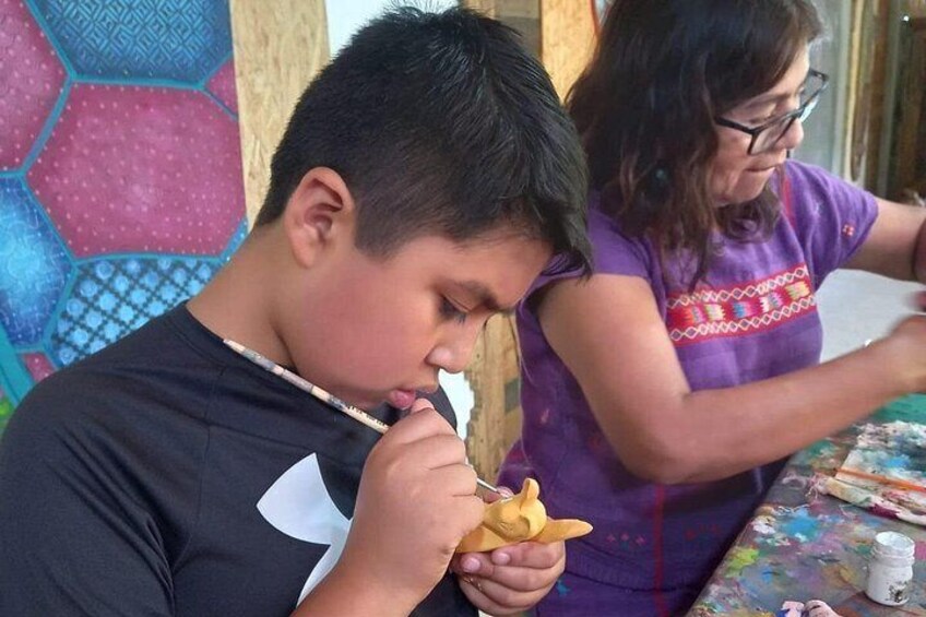 Alebrije Painting Workshop in San Martín Tilcajete with Pickup 5