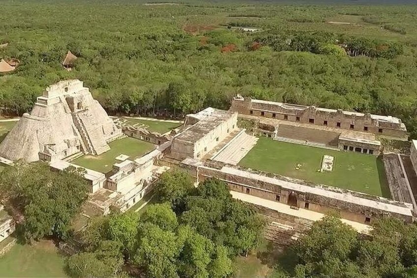 Aereal view of Uxmal Ruins 2