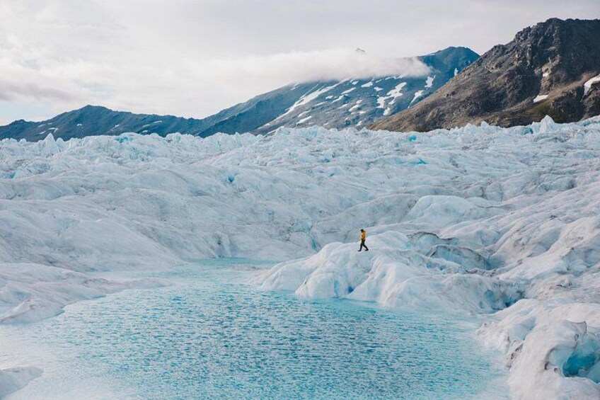 Exploring a glacial pool SUMMER 2