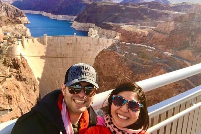 View from the Memorial Bridge onto the beautiful Hoover Dam