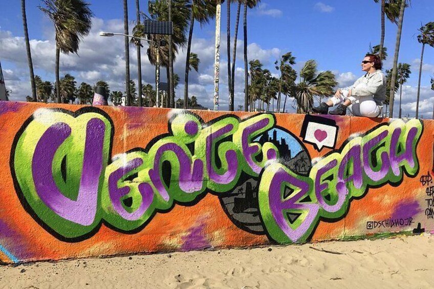 Venice art wall seen on our electric bike tour 2