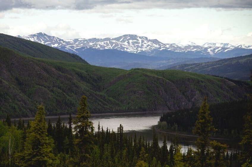 Yukon River with mountain range 1