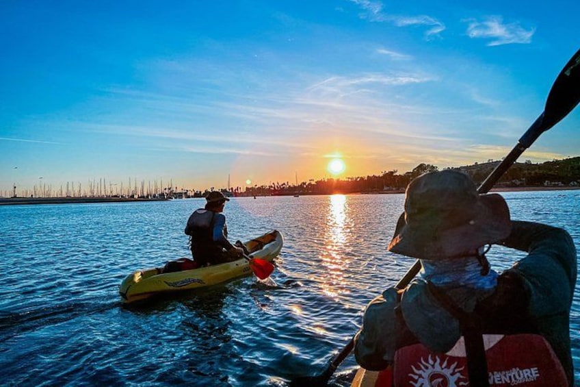 Kayaking at sunset 1