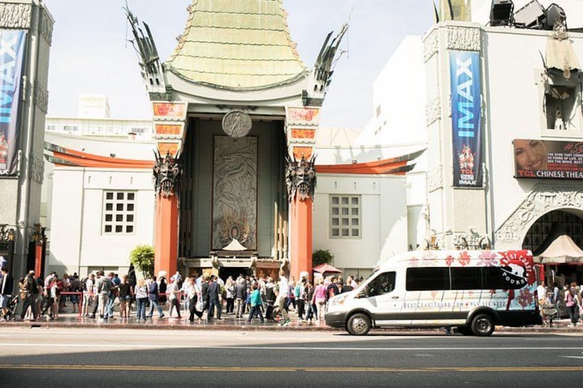 Grauman Chinese Theater! Seeing Hollywood, Celebrity Homes, Beverly Hills, Santa Monica, Venice Beach, and Downtown LA on our Best Coast Tours LA Tour! 3