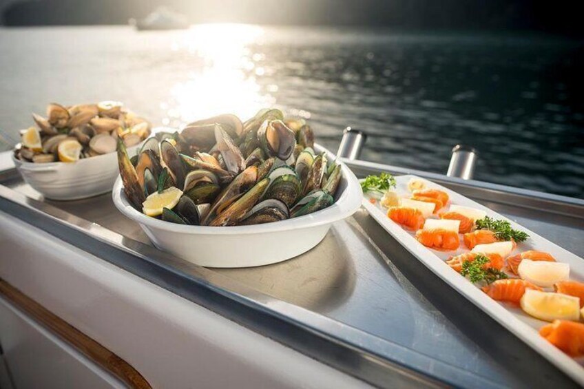 Delicious Seafood on board cruise