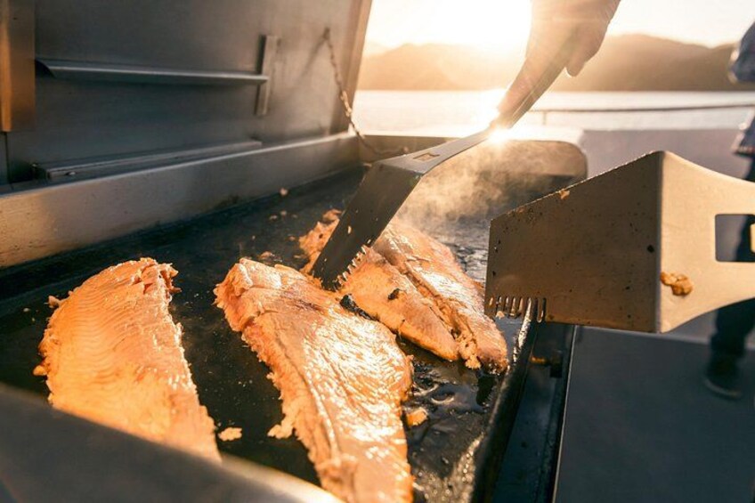 BBQ Salmon cooking 5
