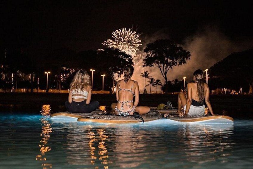 Night SUP Yoga in Honolulu, Hawaii 3