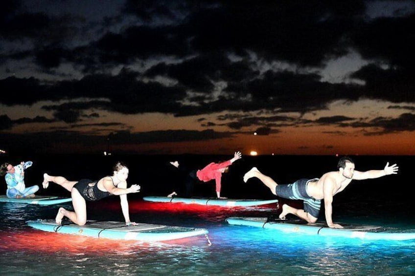 Night SUP Yoga in Honolulu, Hawaii 5