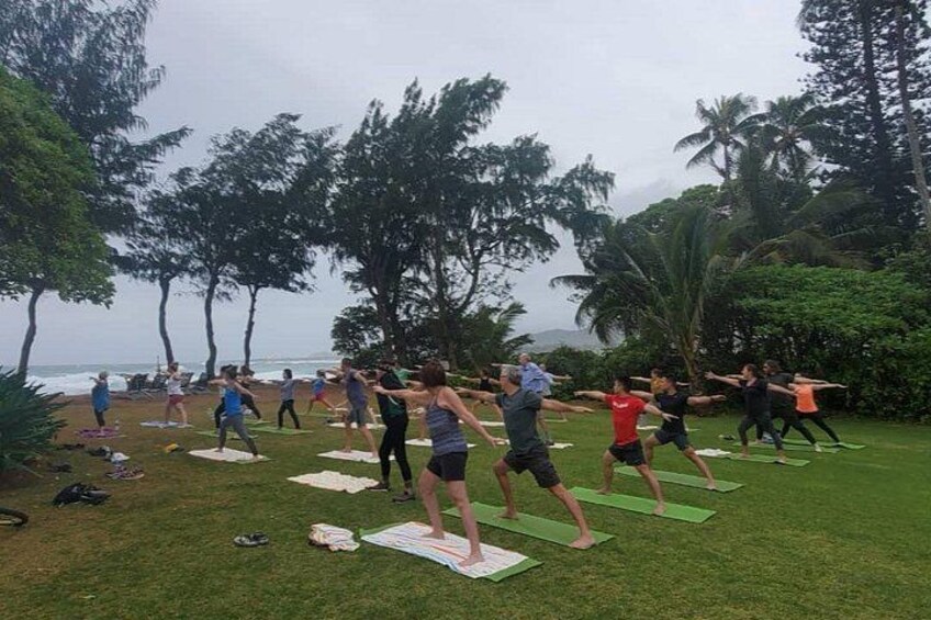 Rain or Shine we are practicing Yoga overlooking Pacific Ocean! 2