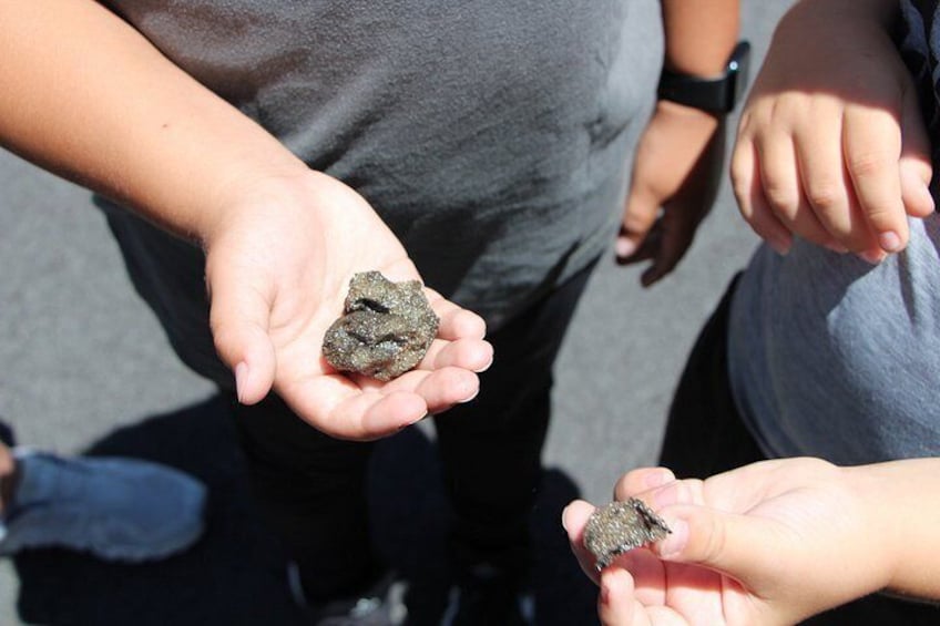A rare rock spewed out when large fountains happen. 4