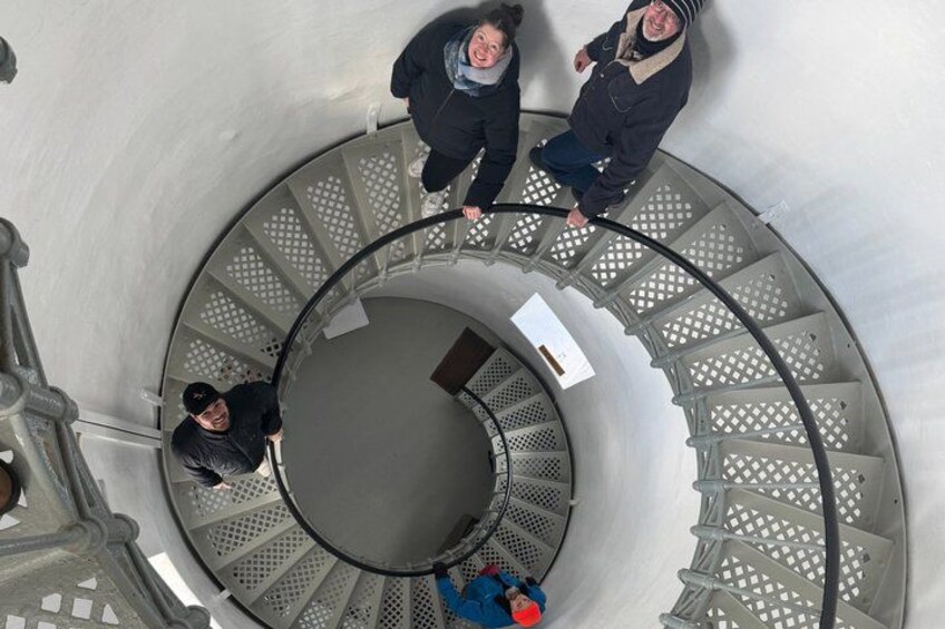 Climb the stairs at Cape Bruny Lighthouse 4