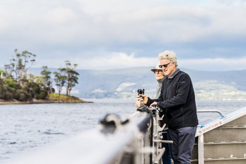 Keep a lookout for wildlife as you cross the D'Entrecasteaux Channel to Bruny Island. 5