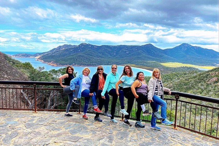 Happy line-up at Wineglass Bay 4