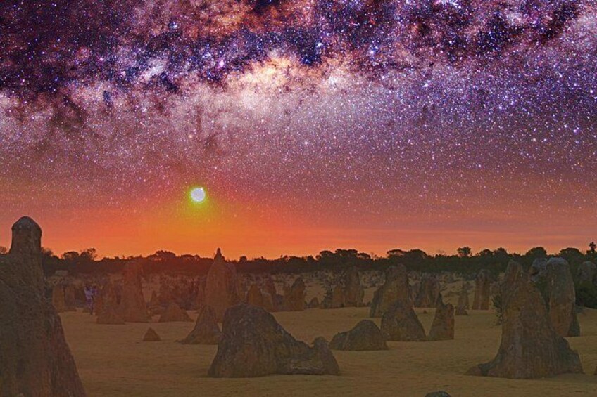 Milky Way and Pinnacles at Sunset 5