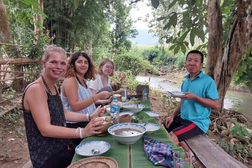 Full Day Visit & Cook at Local family' farm and Hiking to Kuang si waterfalls 