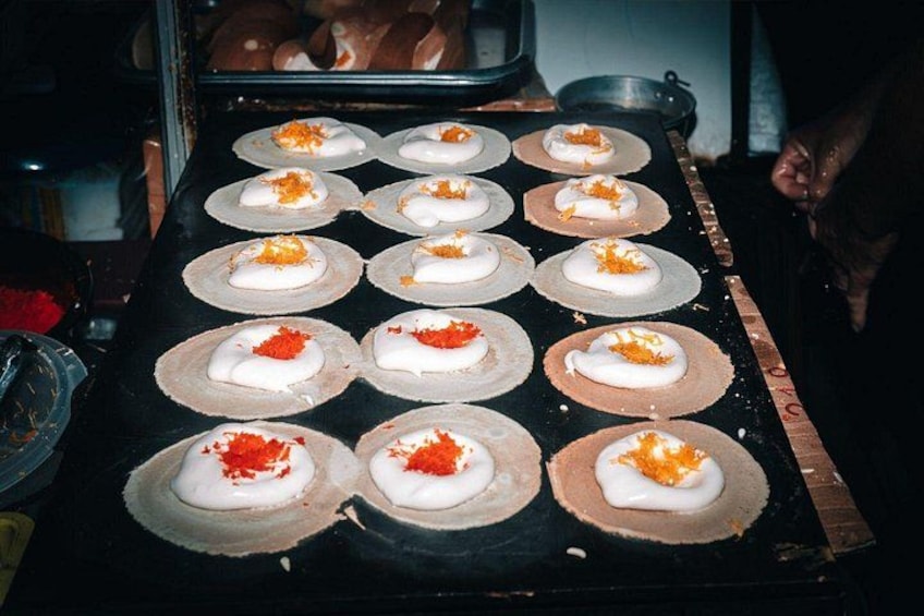 A kitchen counter with food items. 2
