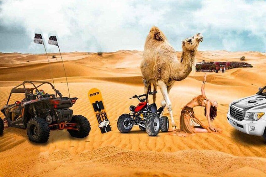 Half Day Desert Safari || Sand Boarding || Camel Ride || Inland Sea Visit || 1