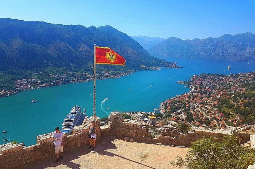 Montenegrin flag on San Giovanni castle 5