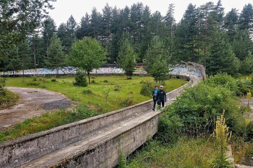 Bobsled track at finish line - War lines 4
