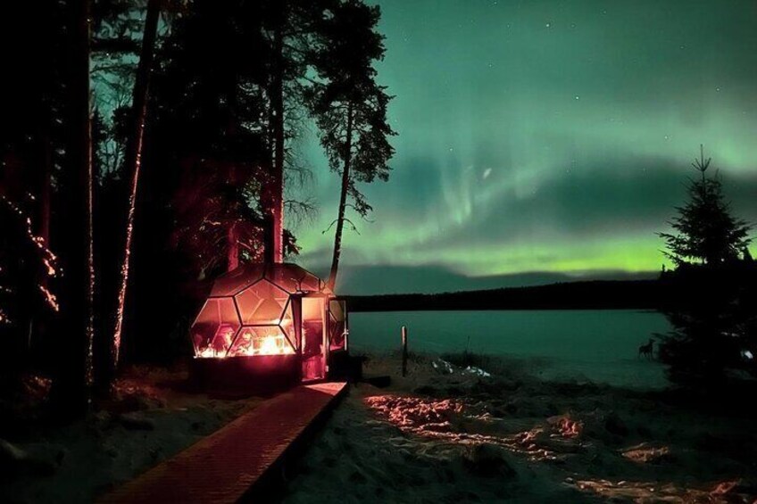 PRIVATE Aurora tour in Rovaniemi by Car and Snow Scooters