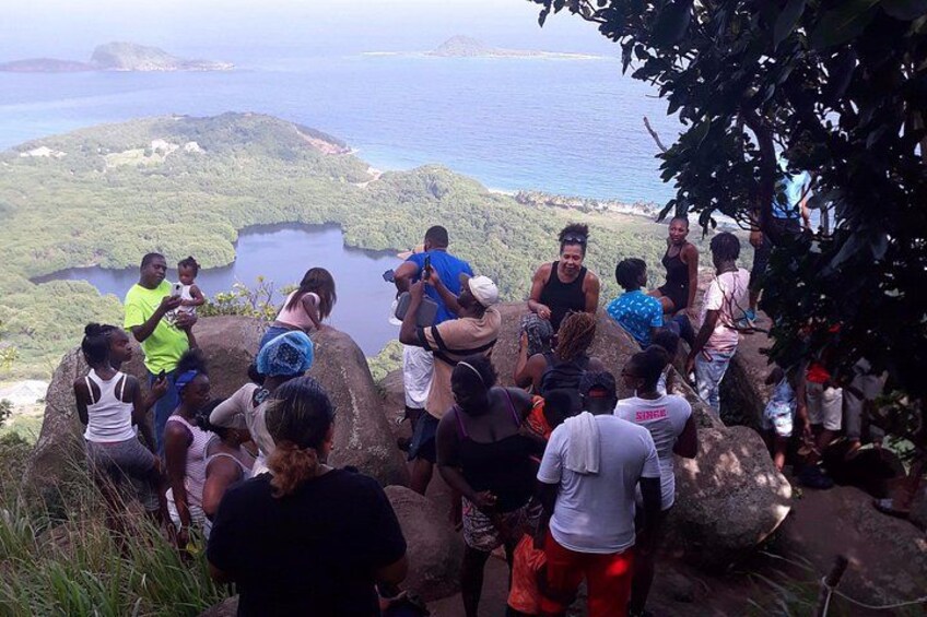 Viewing the Grenadines from the Welcome Stone. 1