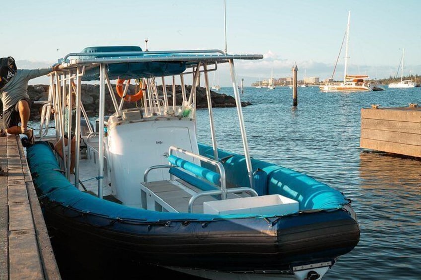 Our new raft KAI has shade, a fresh water shower and storage onboard. 5