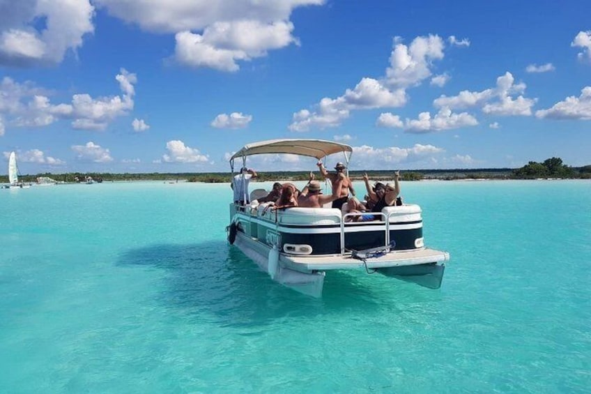 Bacalar Seven Color Lagoon Private Boat Adventure with BBQ Option 1