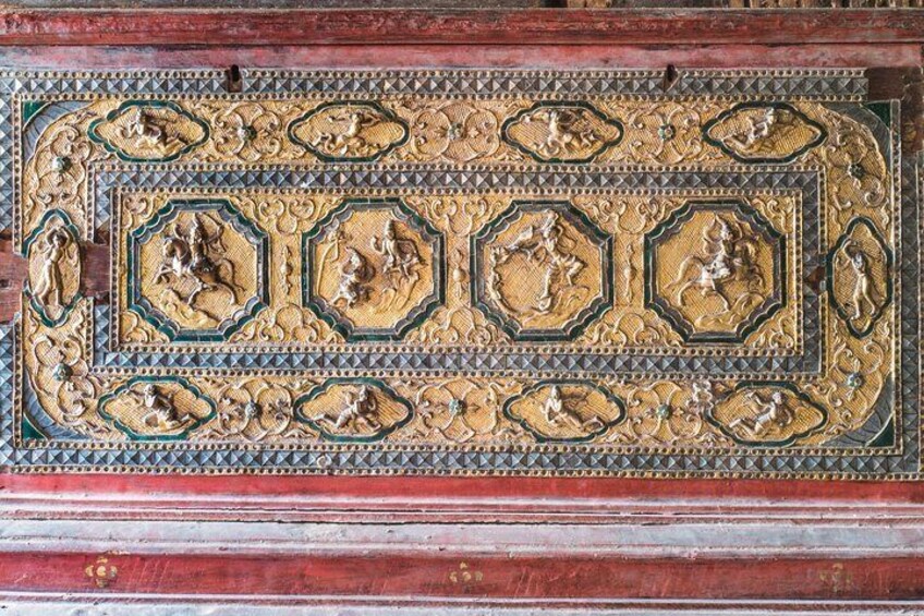 Antique Ornamented Teak Chest