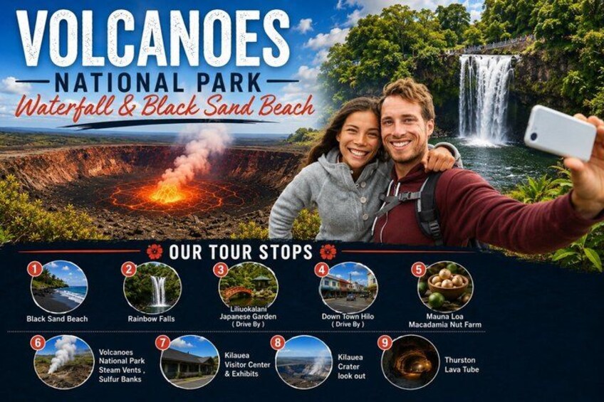 Hilo Shore Excursion: Volcanoes National Park & Black Sand Beach 1