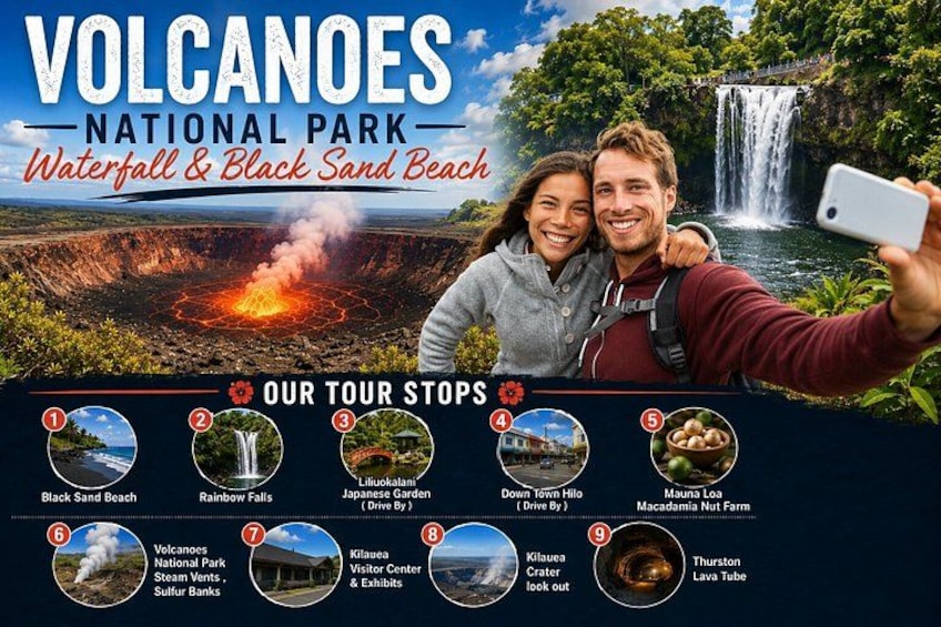 Hilo Shore Excursion: Volcanoes National Park & Black Sand Beach 1