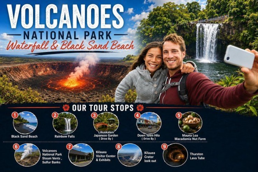 Hilo Shore Excursion: Volcanoes National Park & Black Sand Beach 1