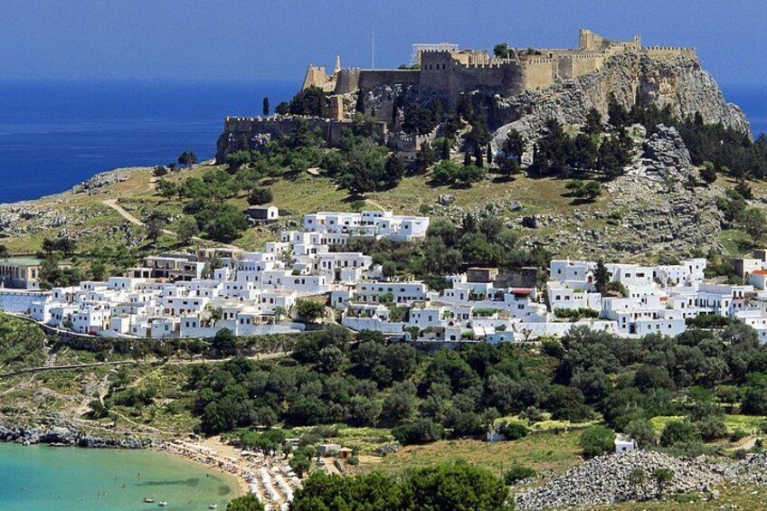 Panoramic view of Lindos. 5