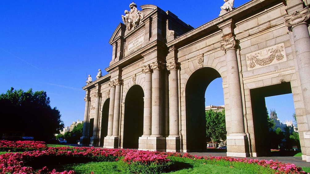 Front view of the Puerta de Alcalá in Madrid 1
