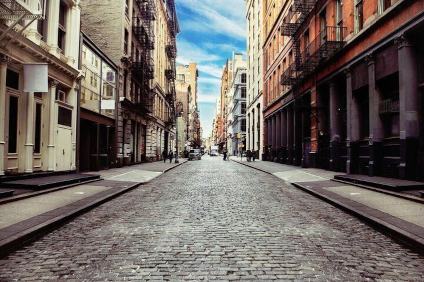 Cobblestoned street in SoHo
