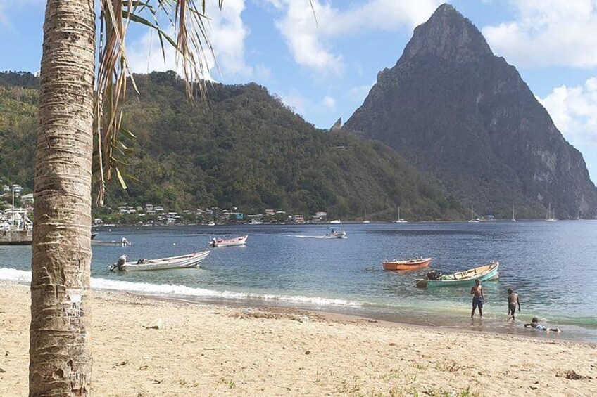 Beach in Soufriere (we stop there if time allows)