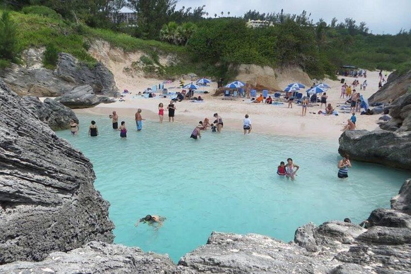 Crystal Caves, Hamilton Shopping and Beach Tour 2