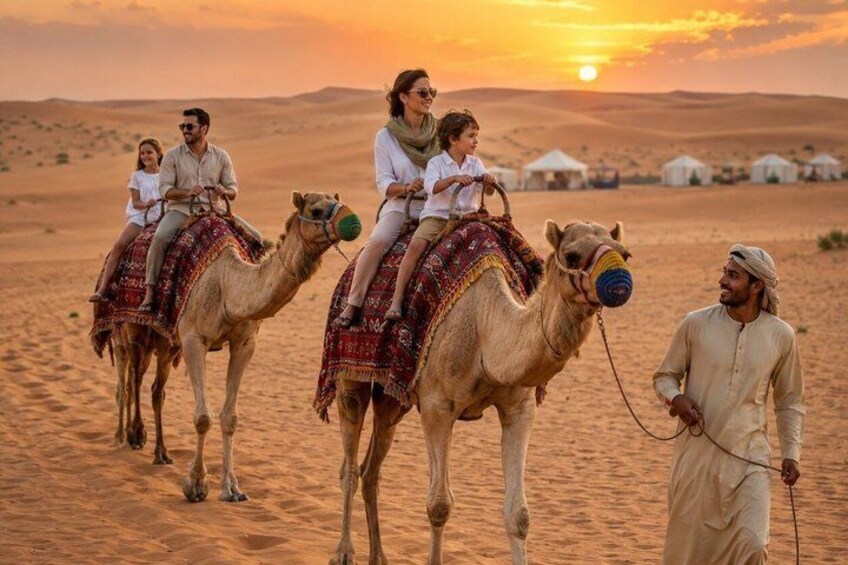 Dubai Desert Safari Dune Bashing, 60min ATV Quad, Camel Ride, BBQ 2