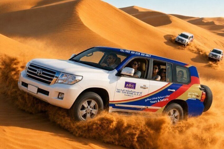Dubai Desert Safari Dune Bashing, 60min ATV Quad, Camel Ride, BBQ 4