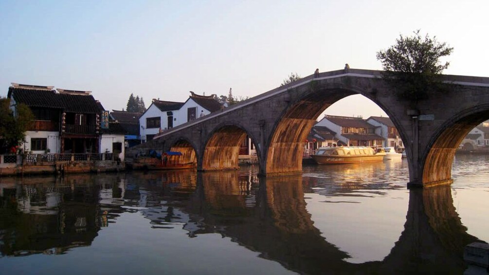 Bridge seen at the Zhujiajiao water village in Shanghai 