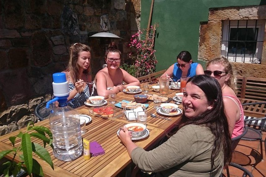 Having lunch at our patio 5