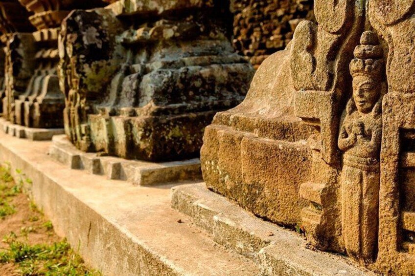 Ancient stone carvings and steps of a temple. 3