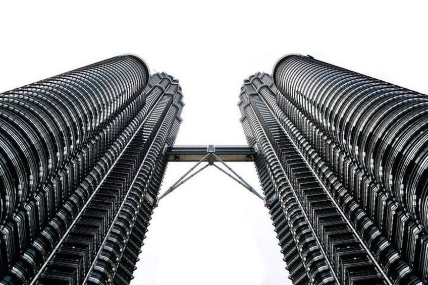 A symmetrical structure with repeating patterns, possibly a building or architectural feature. 5
