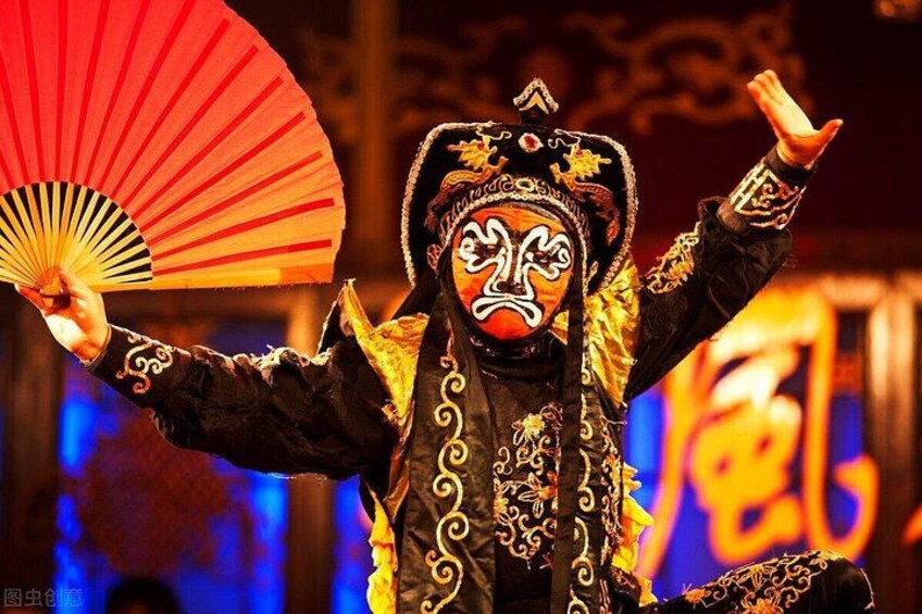 Sichuan Opera with face-changing at Sichuan opera theater 1