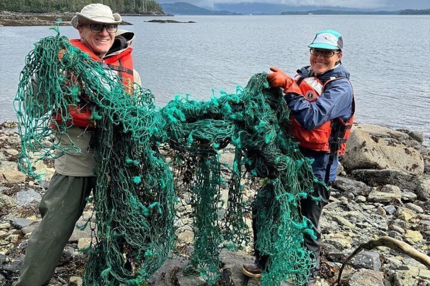 Out to Sea participates in annual beach cleanups with a focus on removing plastics and items like fishing nets or line that can be harmful to wildlife 3
