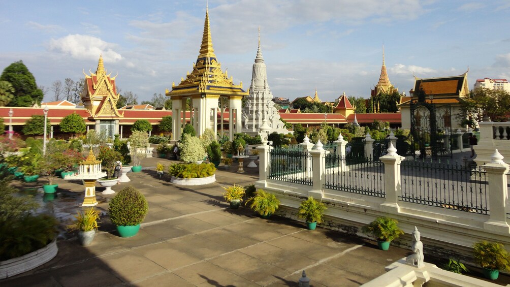 stupas at a temple in Phnom Penh 1