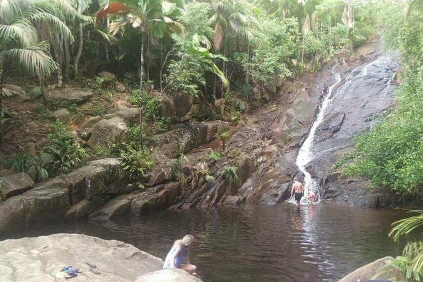 Natural waterfall at Port Glaud 1