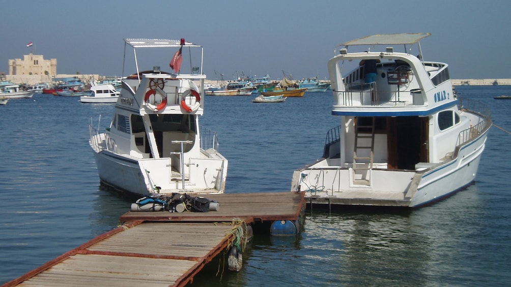 boats at dock in egypt