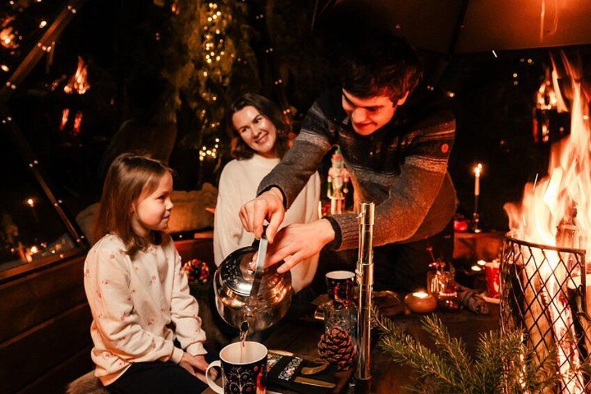 Flavors of Lapland: Gourmet Fire-Side Dinner in a Glass Igloo 4