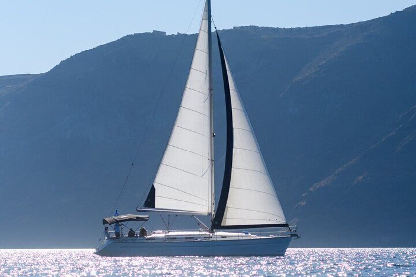 Santorini Private Daytime Sailing Cruise with Meal, Drinks &Transfer included