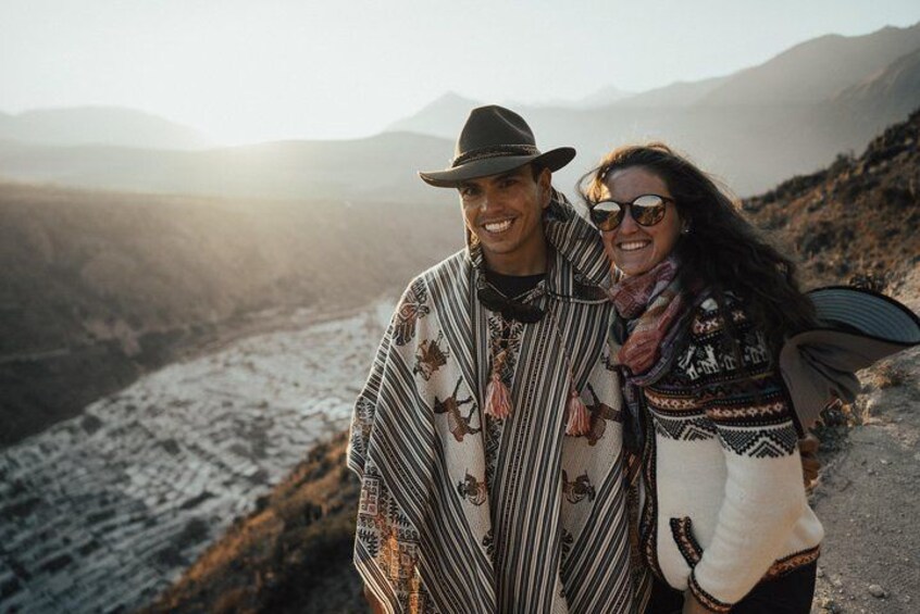 Couple is happy to visit the Saltmines of Maras. 4